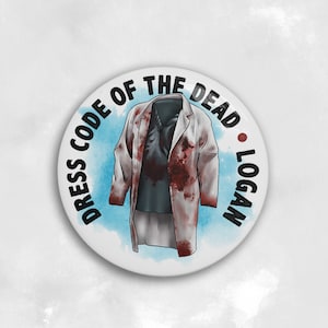 Badge Dress Code of the Dead Logan Richard Liberty inspired Day of the dead 1985 George A. Romero