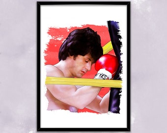 Plakat inspirowany twórczością Rocky&#39;ego Balboa Sylvestra Stallone Boxing