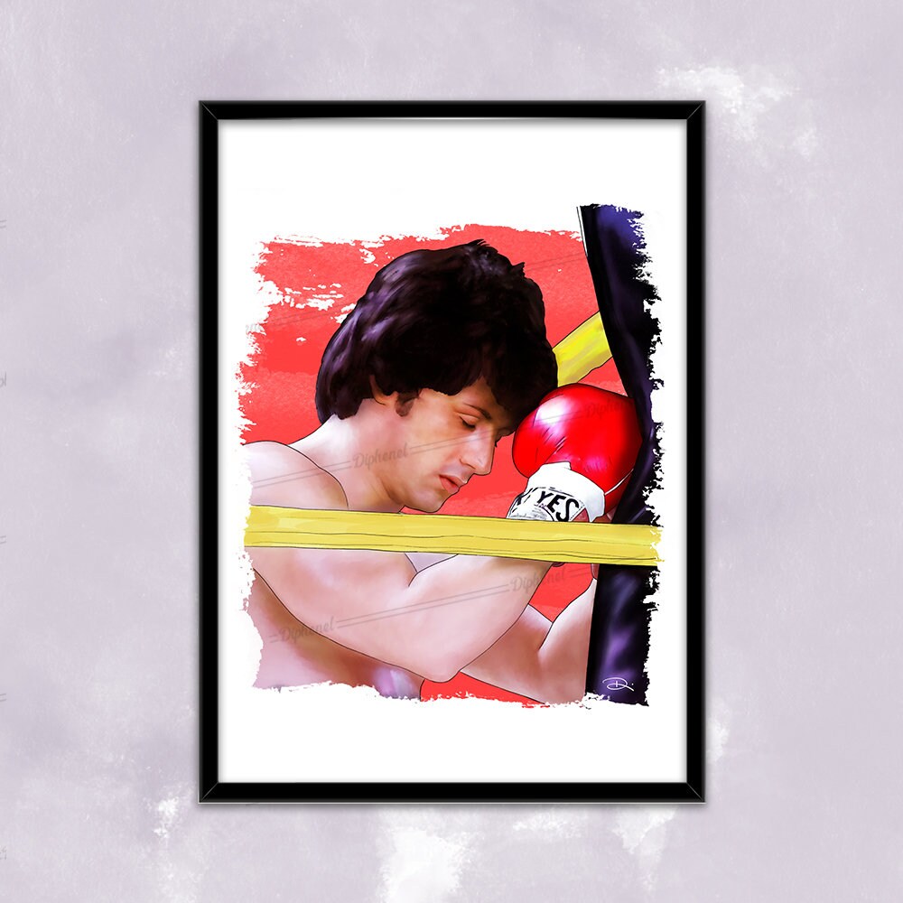 Affiche Inspirée Rocky Balboa Sylvester Stallone Boxe