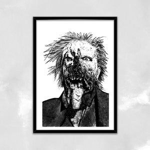Poster inspired by the film Day of the dead Romero Dr. Tongue Zombie Horror