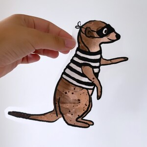 Opstrijkafbeelding “Meerkat #4” - maxi/groot