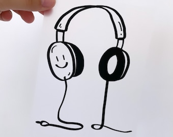 Bügelbild „Kopfhörer“ - maxi/groß
