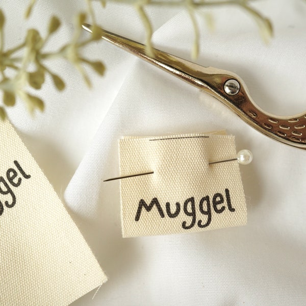 3er Set Baumwoll-Label "Muggel"