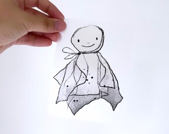 Ghost #3- Iron-on patch, maxi