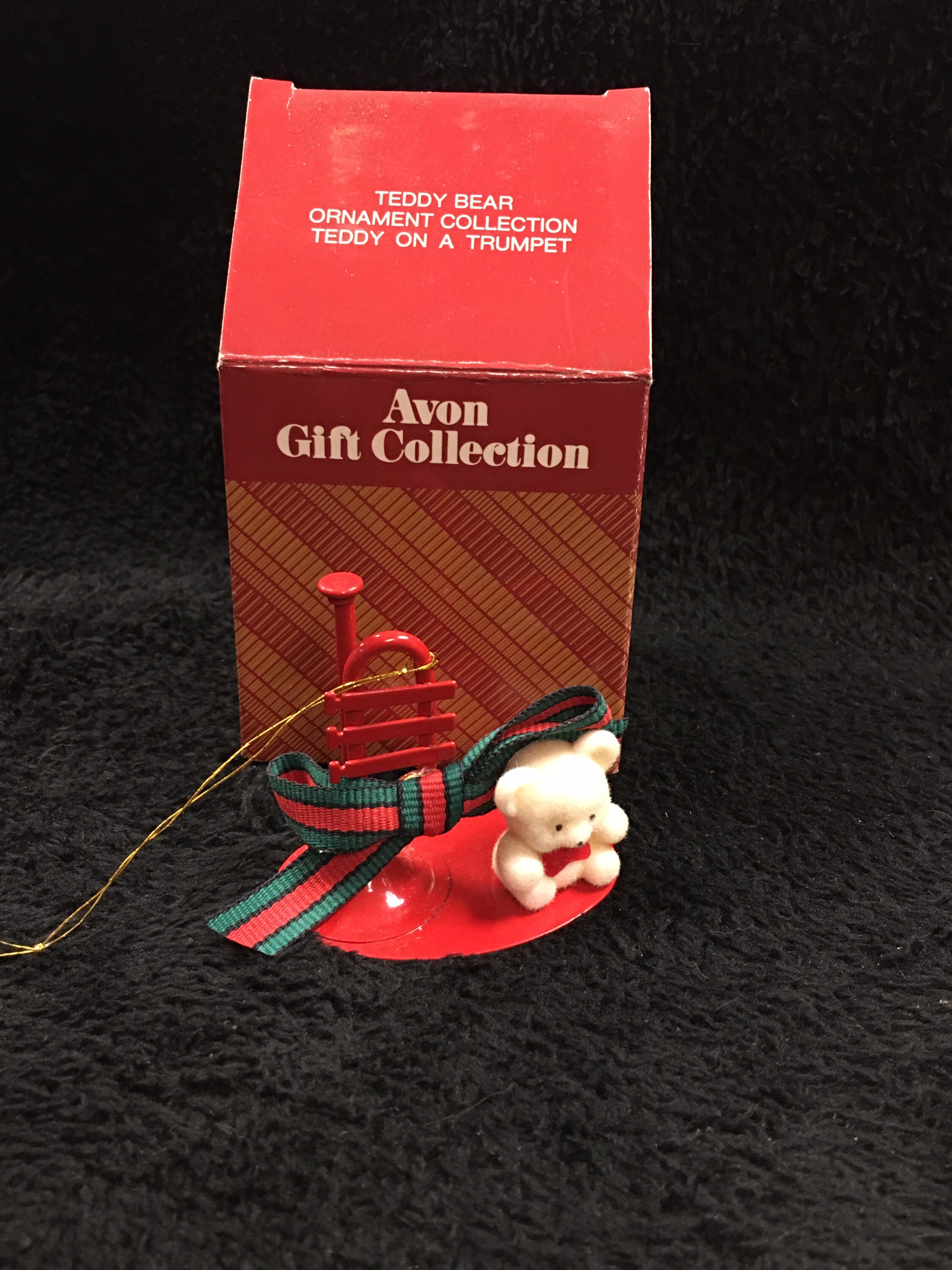 Vintage Avon TEDDY BEAR Ornament TRUMPET Etsy