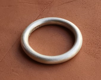 Bold Silver Ring with a matt finish | Handmade | 925 Sterling Silver | 3mm | satined