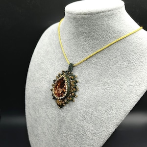Handmade Ottoman Style Statement Necklace with Crystal Stones