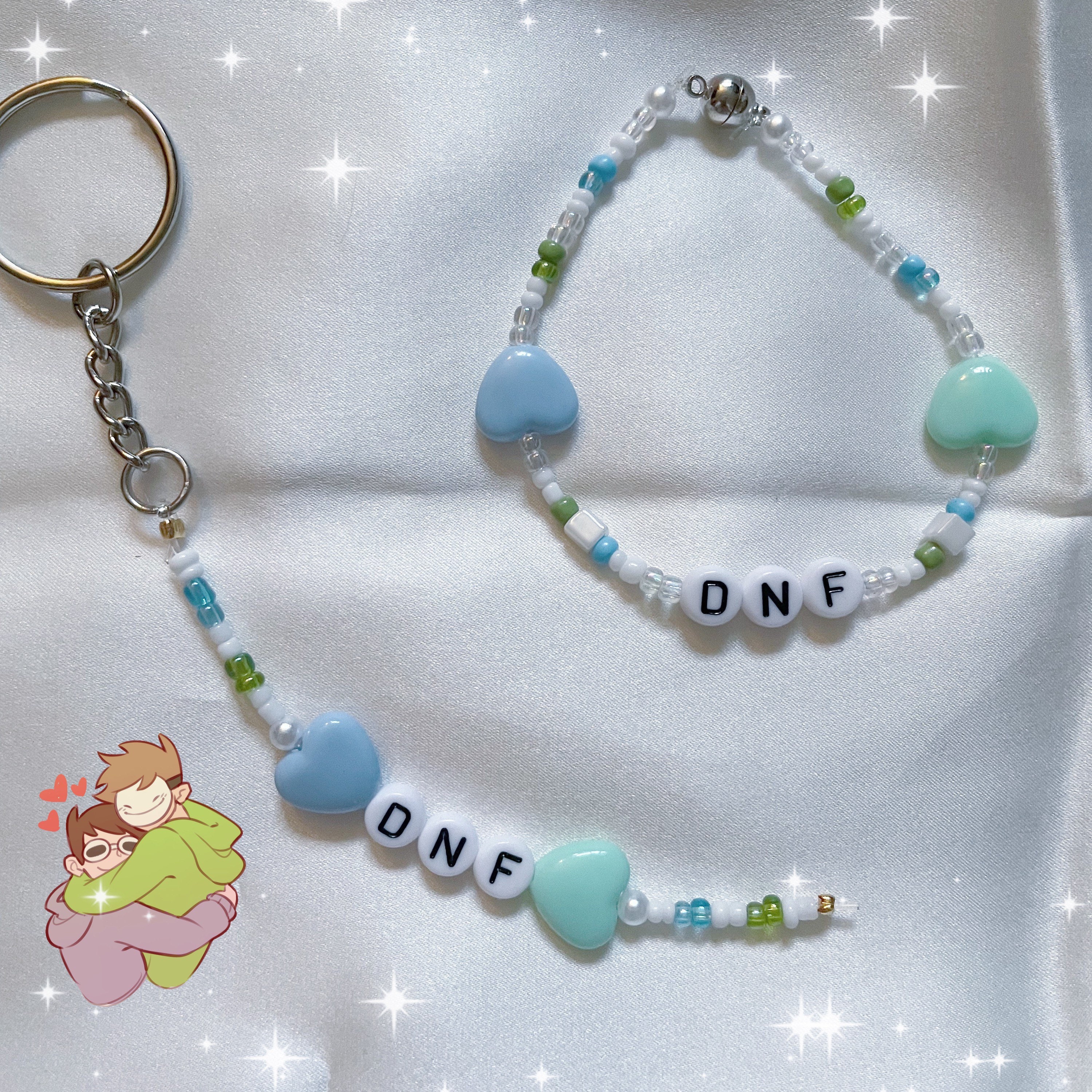 Dnf Beaded Bracelet Or Keychain Dreamnotfound Mcyt Y2k Etsy