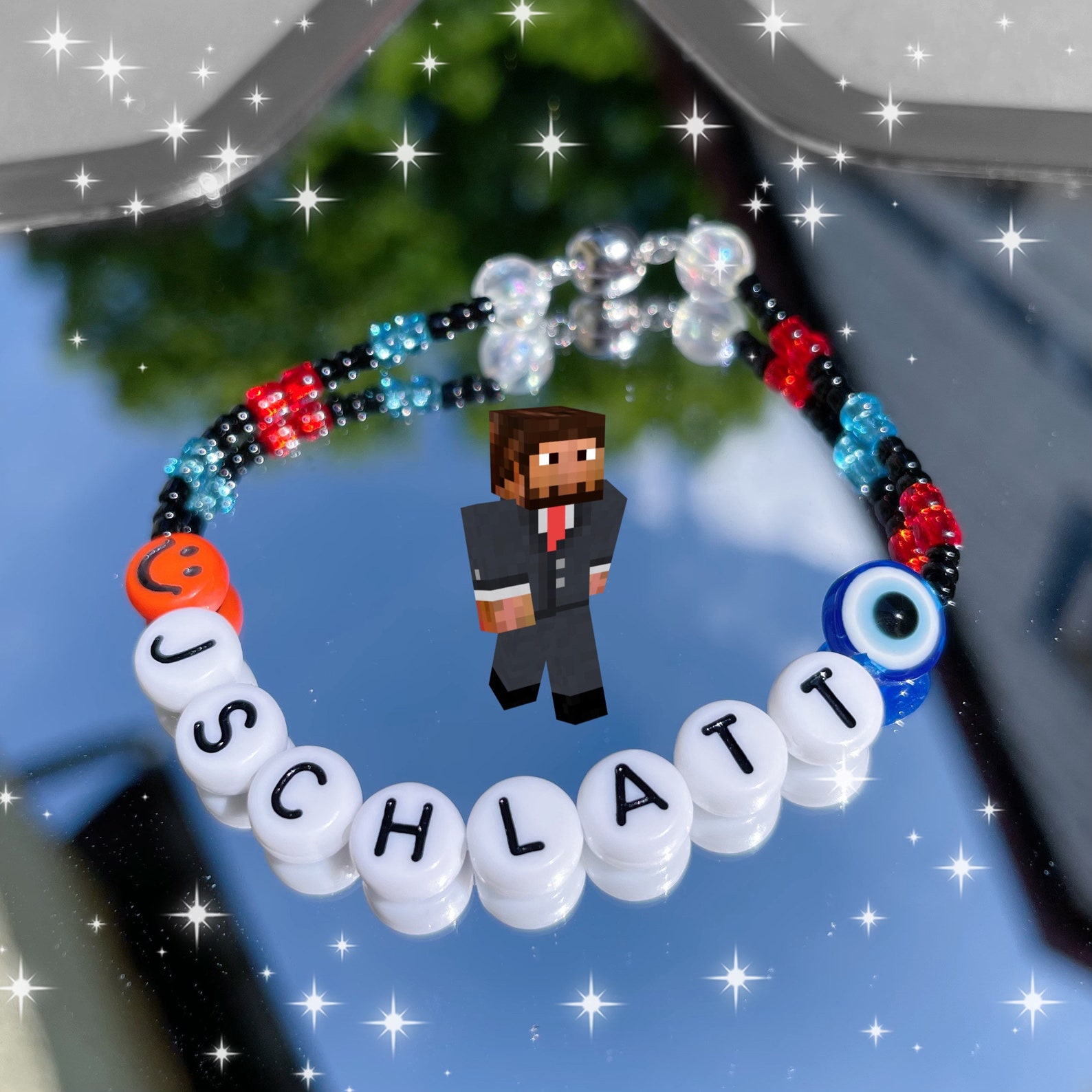 Jschlatt Beaded Bracelet or Keychain // Dreamsmp // MCYT Y2k | Etsy