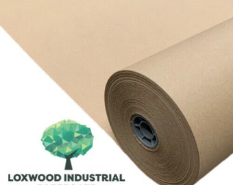 100% Recycled brown kraft wrapping paper 100gsm 220m christmas gift wrap