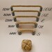 thumbnail image 2 of Jute Rope Knob For Home Decor | Natural & White Drawer Pull, Nursery Dresser Knob 2 of 3
