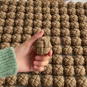 Handgefertigte Schubladenknäufe aus Juteseil - Boho Weidenschrankbeschläge, rustikale Möbelgriffe Bild 3