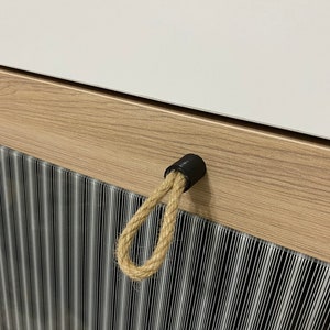 Rustic JUTE ROPE Handle Home decor drawer pull image 3