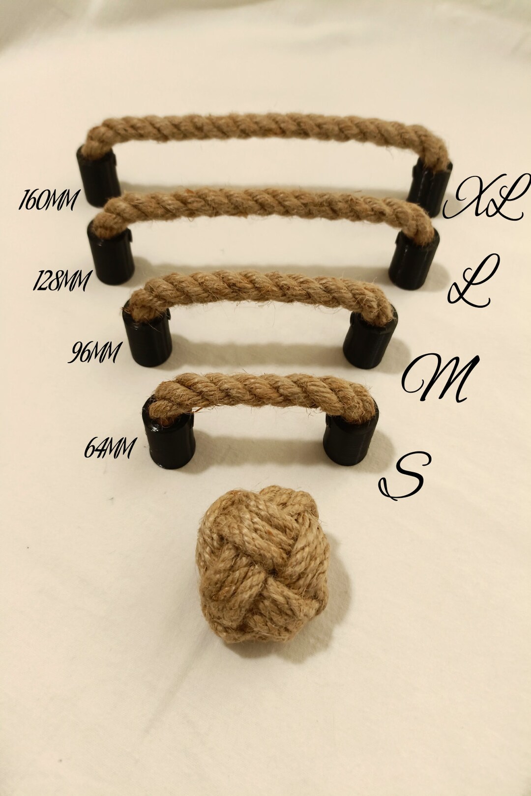 Rustic JUTE ROPE Handle Home Decor Drawer Pull Etsy