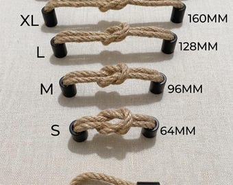 Rustikaler JUTE SEIL Griff - Wohnkultur Schubladenknauf