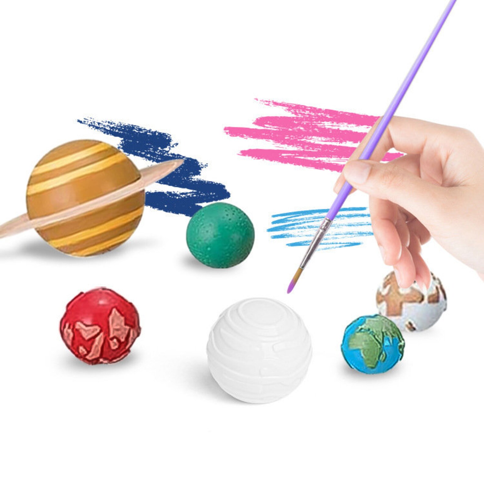 DIY handpainted sun model toy set Etsy