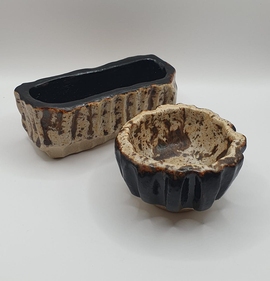 Kurinuki Pot Examples Pair of Kurinuki Mini Pots, Kurinuki Pottery, Handmade Pot, Handmade ...