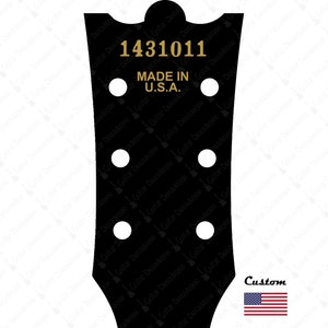 Custom Vintage Serial Number Waterslide Decal: Hand Screen Printed Metallic Ink