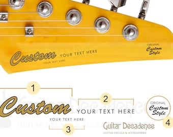 CUSTOM Vintage Style Guitar and Bass Waterslide Headstock Decals