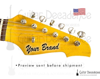 Calcomanías de agua personalizadas para guitarra y bajo