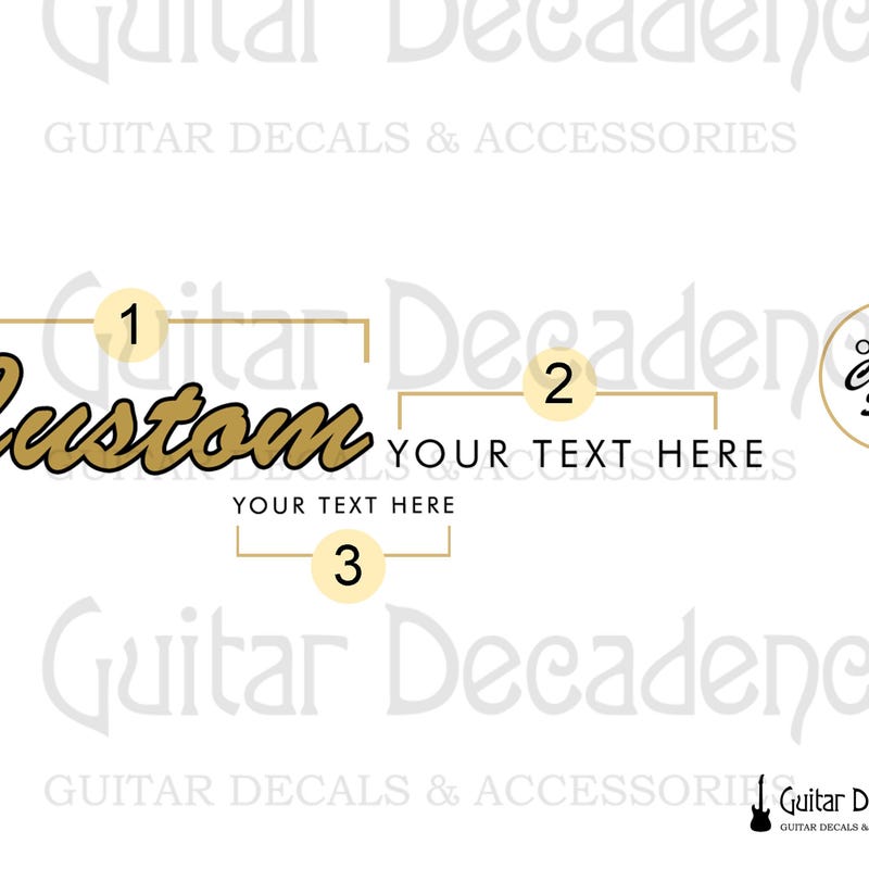 Custom Guitar Decal Stickers - Etsy