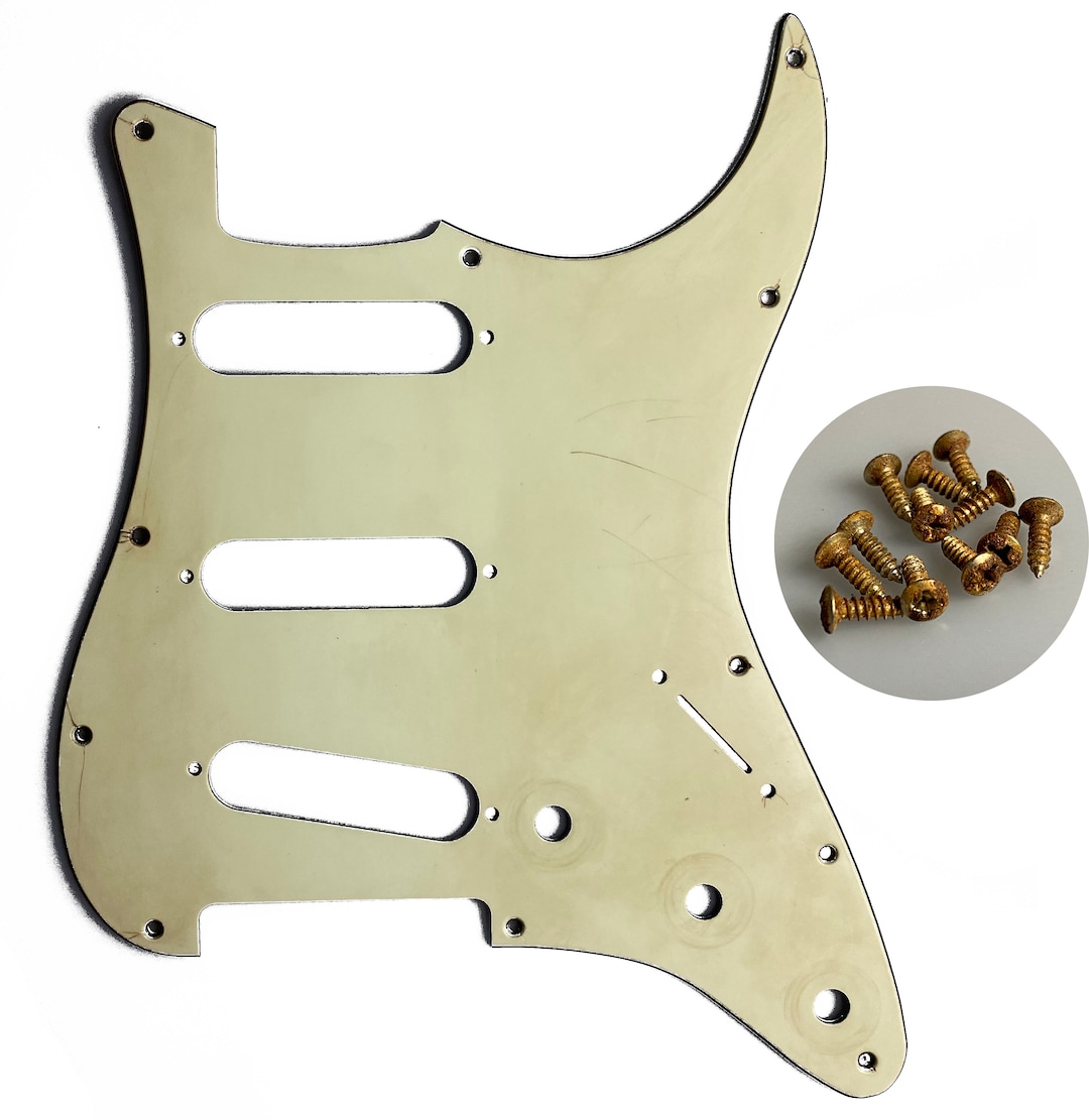 Aged / Relic Mint Green Pickguard and Screws for Strat Style