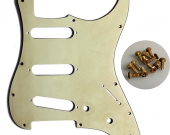 Aged / Relic Mint Green Pickguard and Screws for Strat Style with 11 Holes and 3 ply