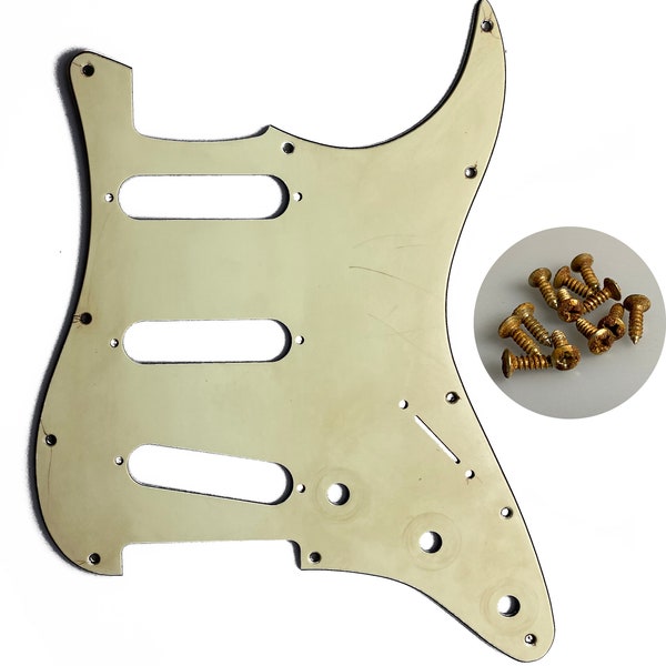 Aged / Relic Mint Green Pickguard and Screws for Strat Style with 11 Holes and 3 ply