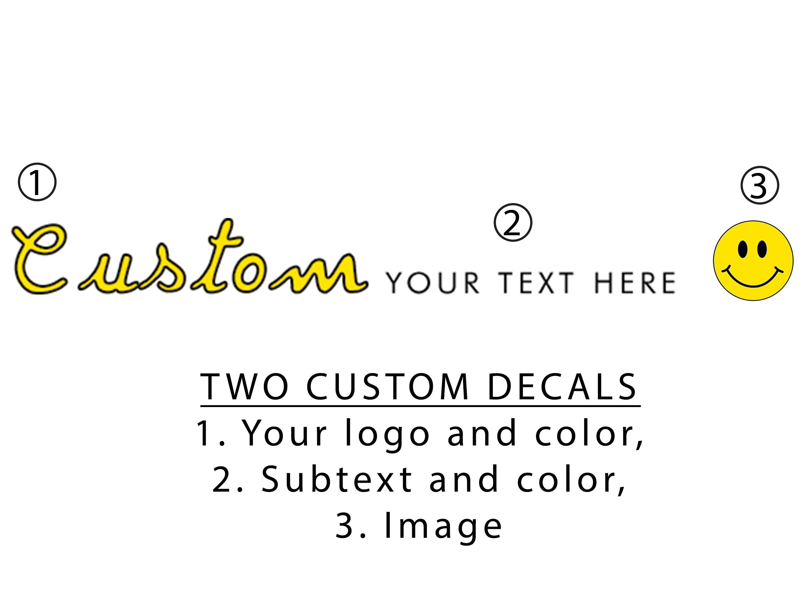 TWO CUSTOM Guitar and Bass Waterslide Headstock Decals