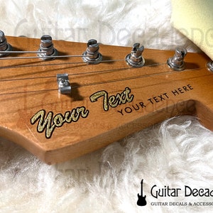Custom Metallic Silk-Screen Printed Guitar Waterslide Headstock Decals