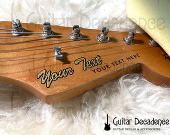 Calcomanías de cabezal deslizantes de agua para guitarra con serigrafía metálica personalizada