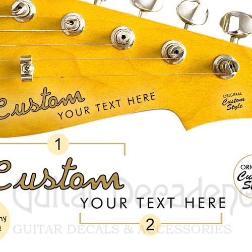 Custom Serial Number Waterslide Guitar Headstock Decals Etsy