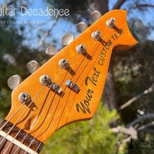 CUSTOM Gold Foil Waterslide Decals for Guitar Headstocks