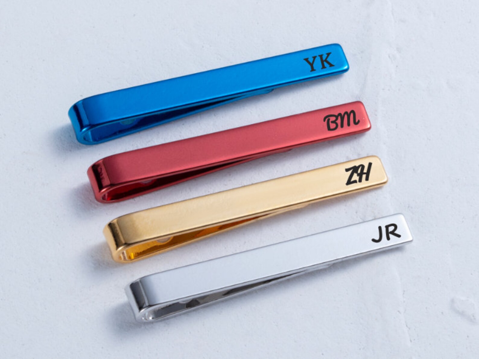 Personalized Tie Clips Custom Tie Clips Name Tie Etsy