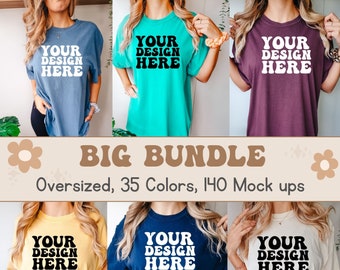 BIG Comfort Colors C1717 Shirt Mockup Bundle | CC Group Tshirt | Model Mockup Bundle | 1717 Mock Ups | Comfort Colors Shirts | Trendy Boho