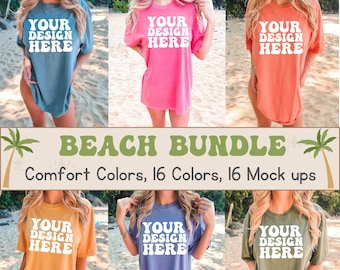 Comfort Colors C1717 Shirt Mockup Bundle | CC Group Tshirt | Model Mockup Bundle | 1717 Mock Ups | Comfort Color Shirt Mock | Summer Beach