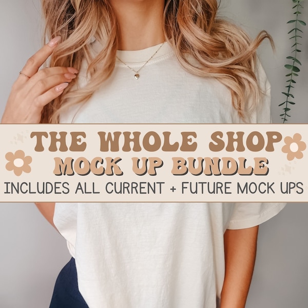 GANZE Shop-Bundle-Mockup-Bundle | Voller lebenslanger Zugriff auf den Shop-Shop-Pass | Gesamter Shop-Verkauf Mega-Mockup-Bundle | Gildan Sweatshirt Mock-Ups