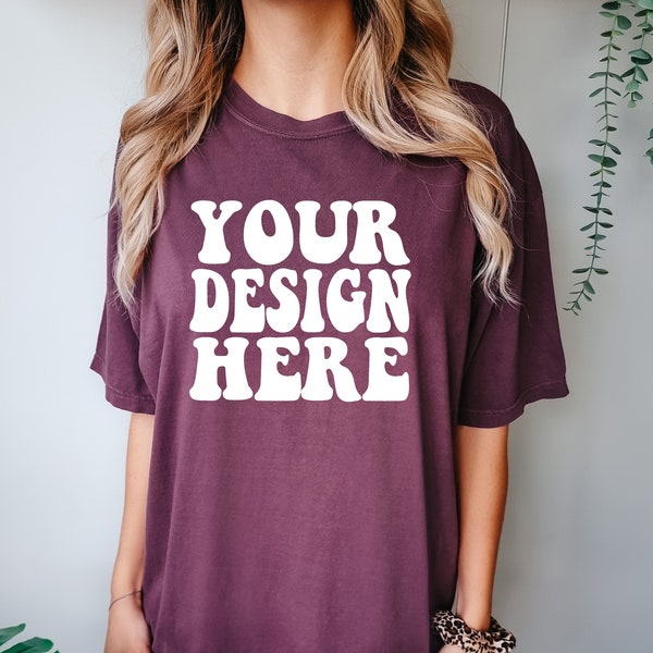 Comfort Colors C1717 Vineyard Shirt Mockup | CC Vineyard Tshirt | Oversized Mockup | Model Mockup | Comfort Color Shirt Mockup | Boho Studio