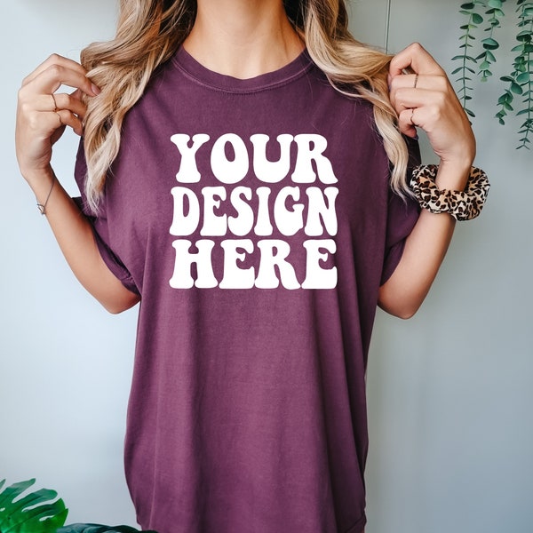 Comfort Colors C1717 Vineyard Shirt Mockup | CC Vineyard Tshirt | Oversized Mockup | Model Mockup | Comfort Color Shirt Mockup | Boho Studio