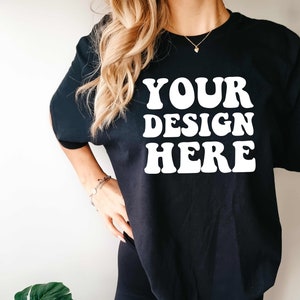 Comfort Colors C1717 Black Shirt Mockup | Black Tshirt | Oversized Mockup | Model Mock Up | Black Comfort Color Shirt Mock | Boho Studio