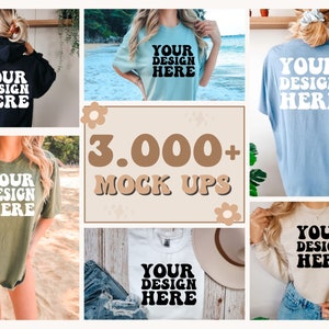 GANZE Shop-Bundle-Mockup-Bundle Voller lebenslanger Zugriff auf den Shop-Shop-Pass Gesamter Shop-Verkauf Mega-Mockup-Bundle Gildan Sweatshirt Mock-Ups Bild 2