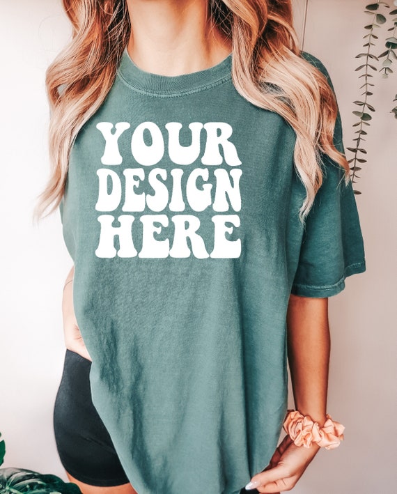 Comfort Colors C1717 Light Green Shirt Mockup | CC Green Tshirt | Oversized Mockup | Model Mockup | Comfort Color Shirt Mockup | Boho Studio