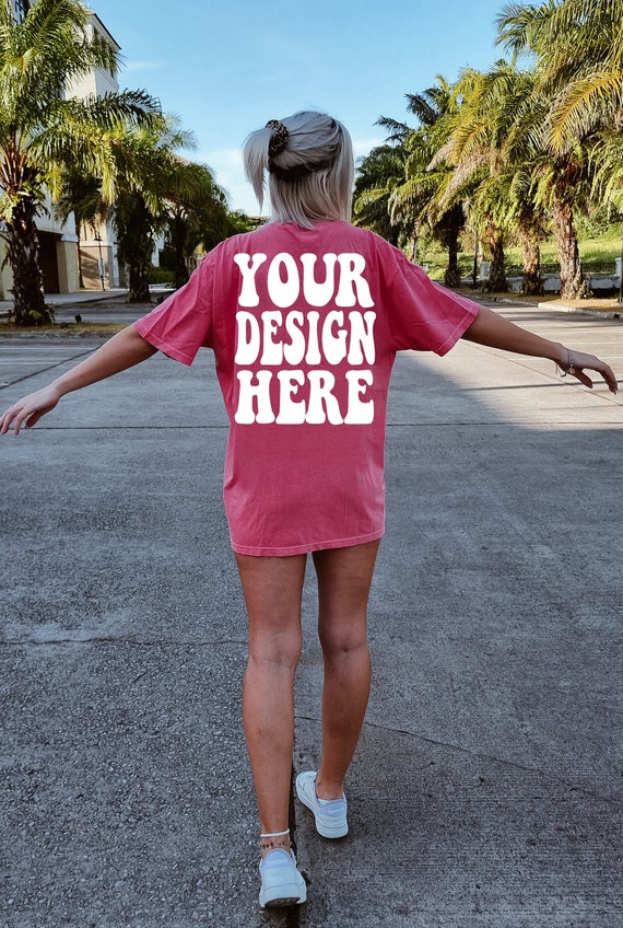 Comfort Colors C1717 Watermelon Shirt Mockup Watermelon Tshirt Oversized Back Mockup Pink Comfort Color Shirt Mockup Street Style Etsy