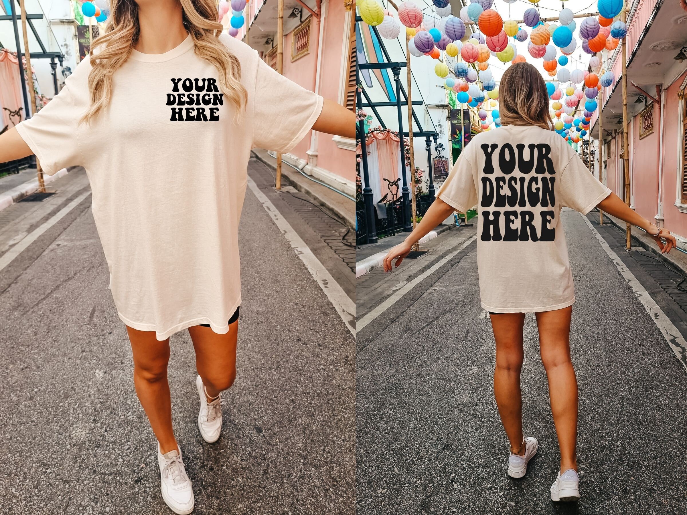 Comfort Colors C1717 Ivory Shirt Mockup | Ivory Tshirt | Oversized