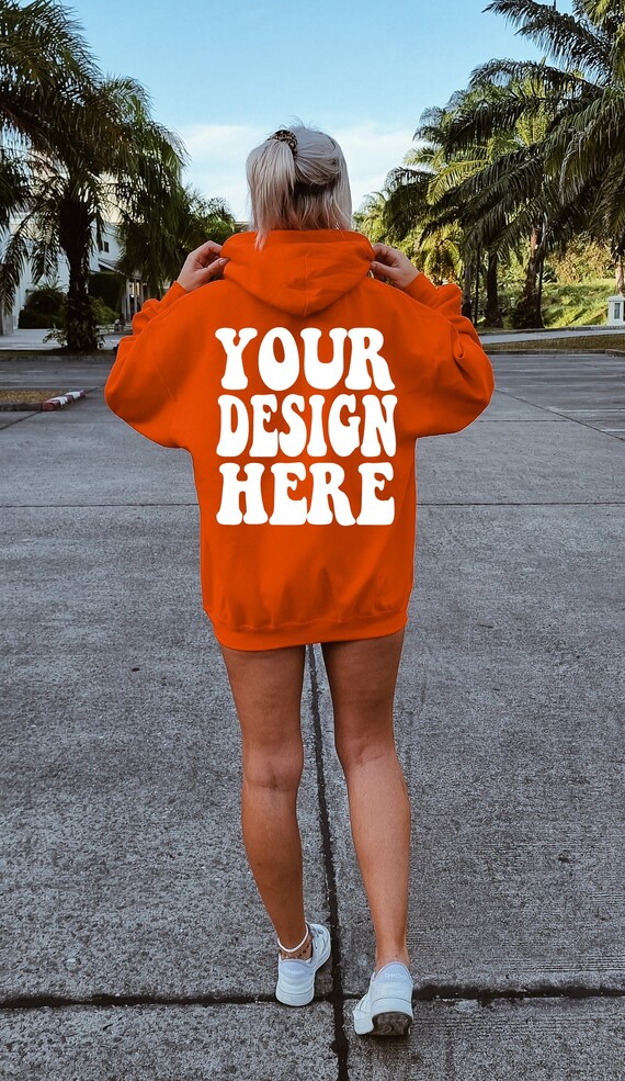 Orange hoodie style hotsell