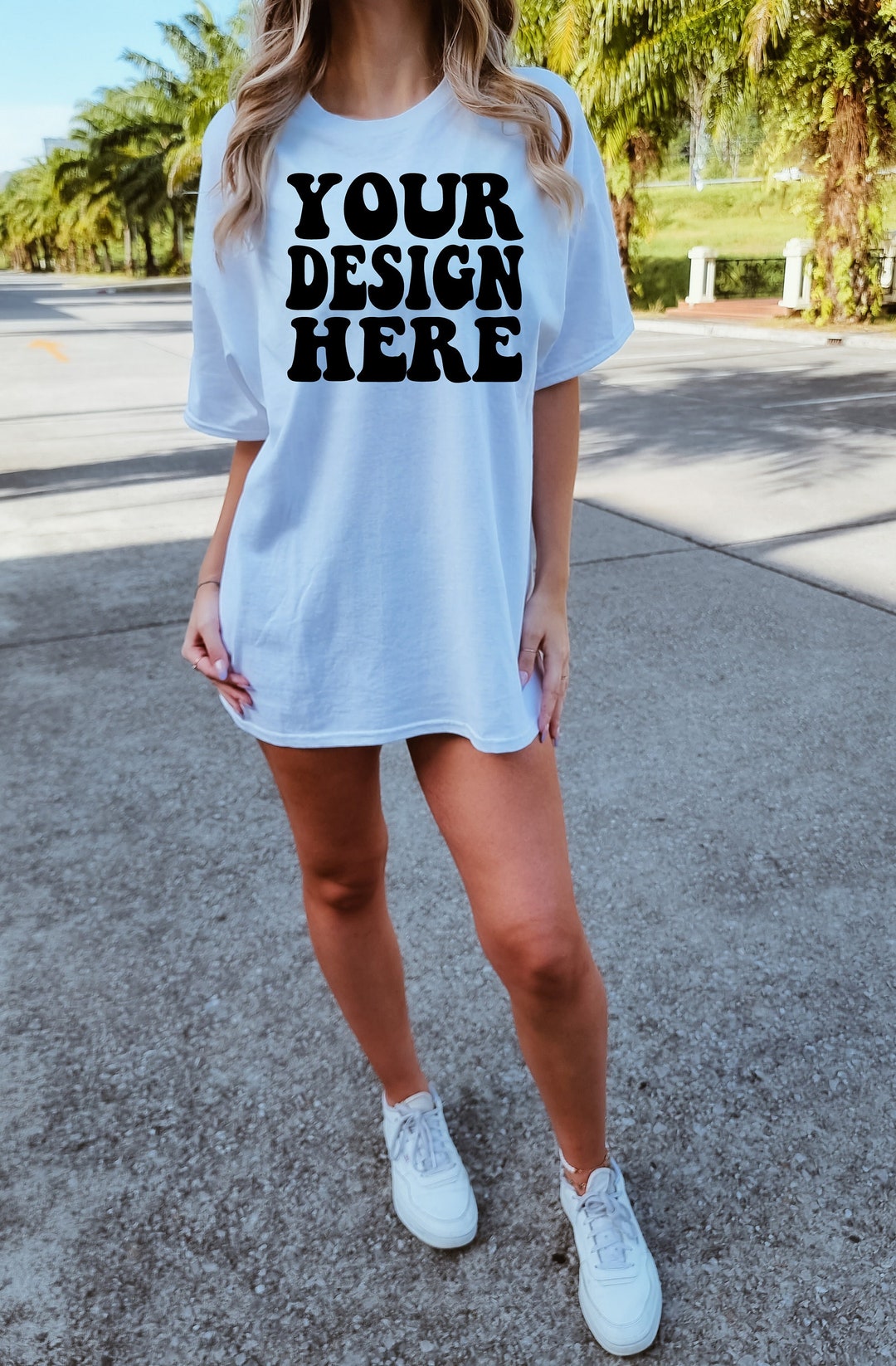 Cool Comfort Wear Stay Focussed Montage Print White T Shirt Dress