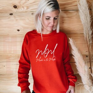 Gildan 18000 Mockup | Gildan Red Sweater Mockup | Sweatshirt Model Mockup | Fall Autumn Winter