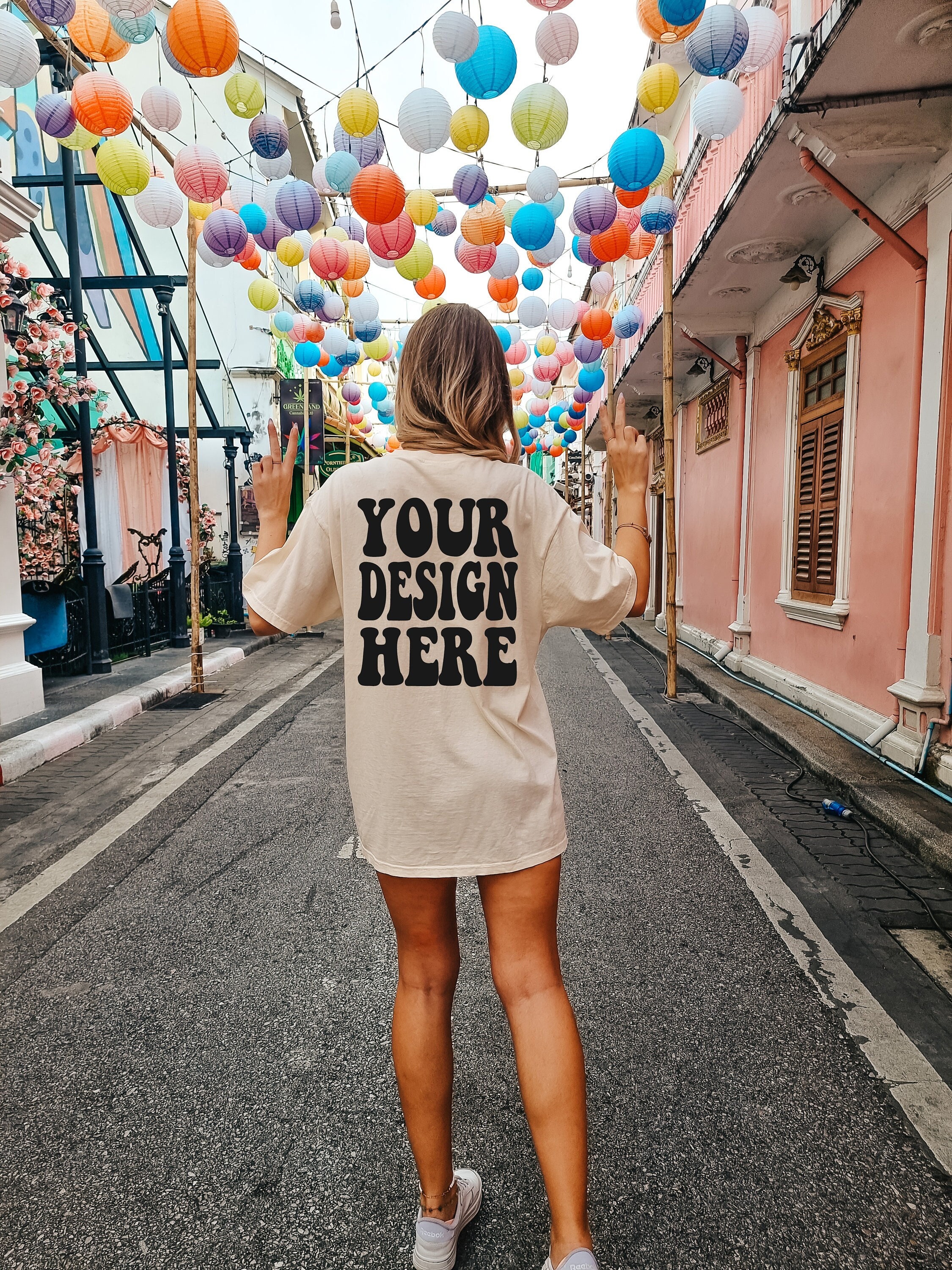 Comfort Colors C1717 Ivory Shirt Mockup | Ivory Tshirt | Oversized