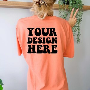 Comfort Colors C1717 Terracotta Shirt Mockup | Orange Tshirt | Oversized Mockup | Model Mock Up | Terracotta Comfort Color Shirt Mock Studio