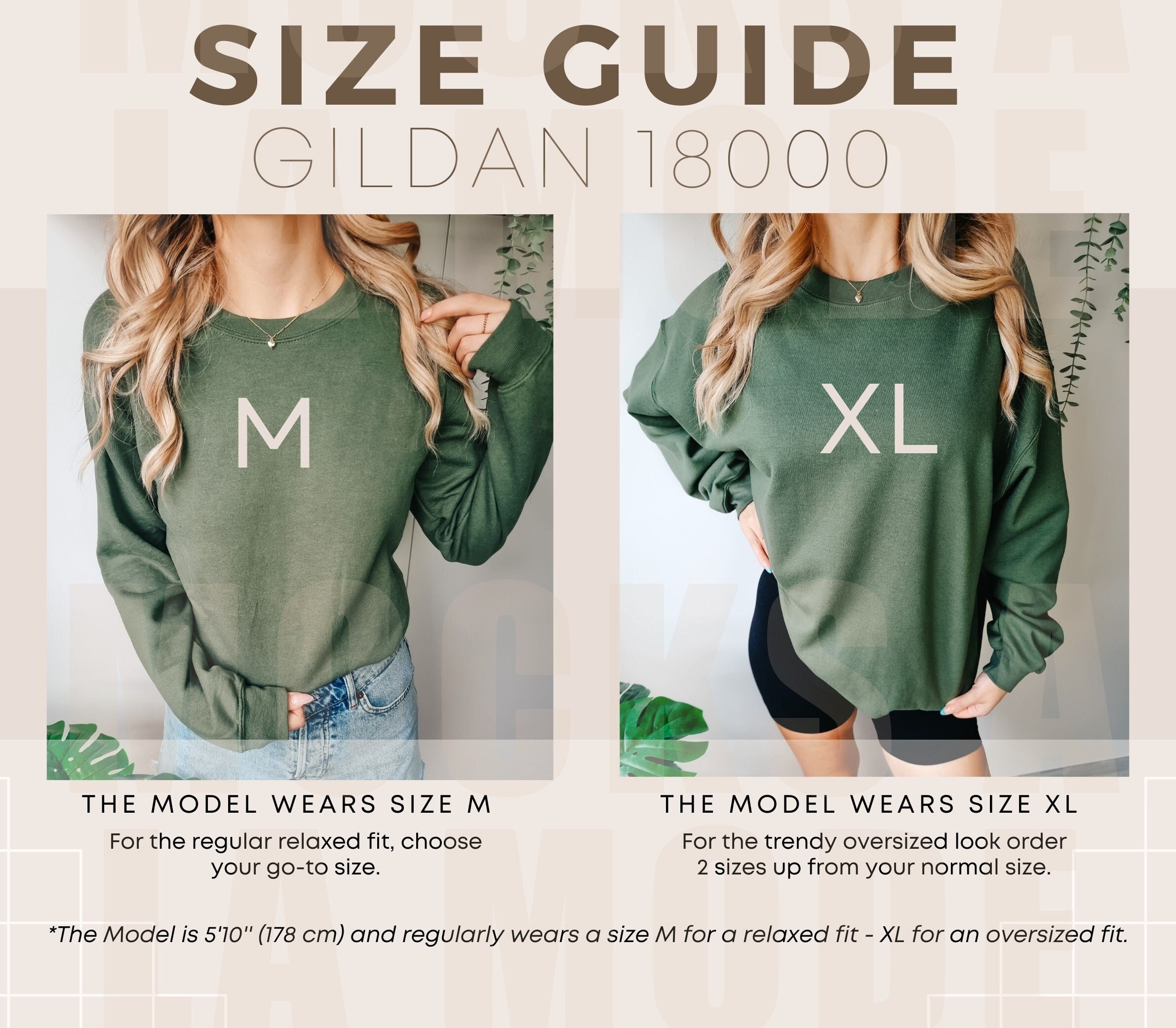 Gildan 18000 Military Green Sweater Size Guide | Unisex Fit Gildan 18000 Military Green Sweater Size Guide | Unisex Fit